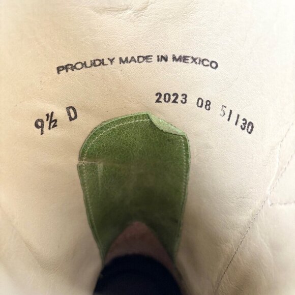 NEW Lane Capitan Mens Cowboy Boots CISCO 9.5D Brown Green Western Square Toe - Picture 8 of 10